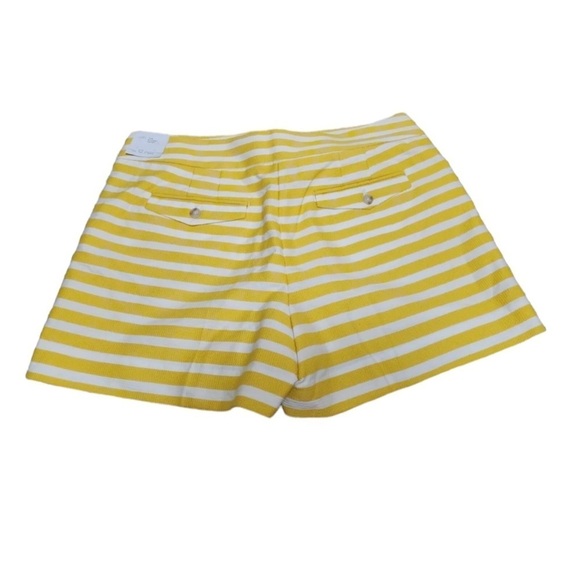 🌺ANN TAYLOR LOFT “The Riviera” Boat Shorts in Yellow / White Stripes Size 0 NWT🌺 - Picture 4 of 11